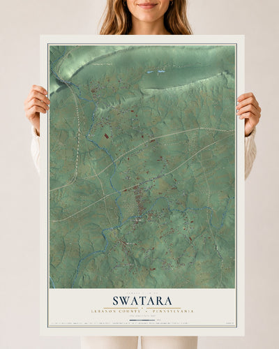 Map of Swatara, Lebanon County, Pennsylvania, 24 x 36 inch unframed archival matte print