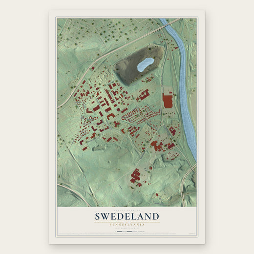 Swedeland, Pennsylvania map print, the full design