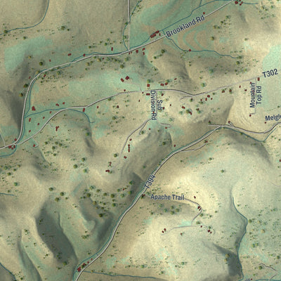 Second close-up of the map of Sweden, Pennsylvania print showing more streets and buildings