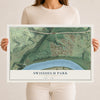 Map of Swisshelm Park, Pennsylvania, 12 x 18 inch unframed archival matte print