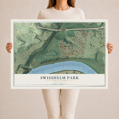 Map of Swisshelm Park, Pennsylvania, 24 x 36 inch unframed archival matte print