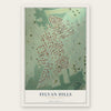 Sylvan Hills, Pennsylvania map print, the full design