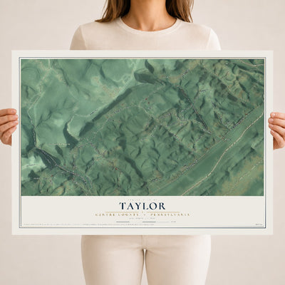 Map of Taylor, Centre County, Pennsylvania, 18 x 24 inch unframed archival matte print