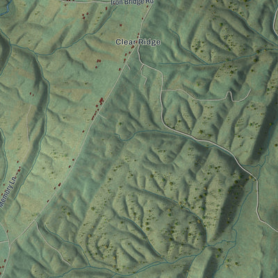 Second close-up of the map of Taylor, Fulton County, Pennsylvania print showing more streets and buildings