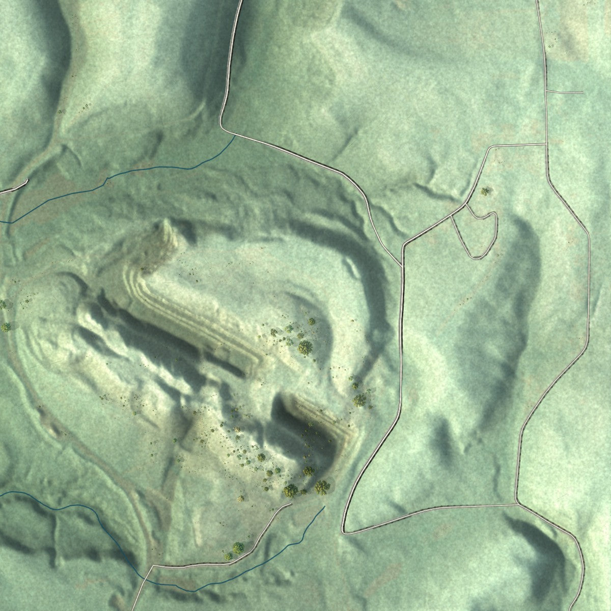 Second close-up of the map of Taylor, Lawrence County, Pennsylvania print showing more streets and buildings