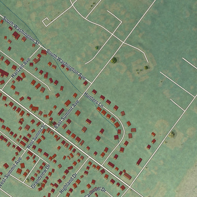 Second close-up of the map of Telford, Pennsylvania print showing more streets and buildings