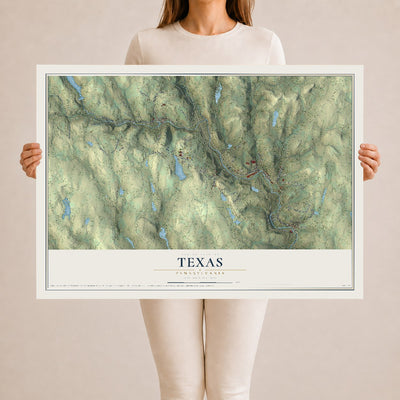 Map of Texas, Pennsylvania, 24 x 36 inch unframed archival matte print