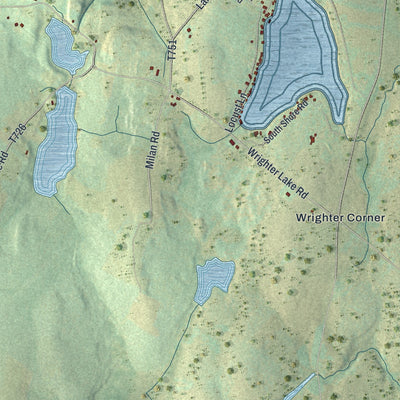 Close-up of the map of Thompson, Susquehanna County, Pennsylvania print showing street and building detail