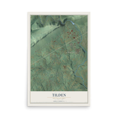 Map of Tilden, Pennsylvania, 12 x 18 inch unframed archival matte print