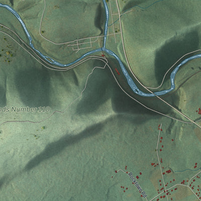 Second close-up of the map of Tilden, Pennsylvania print showing more streets and buildings