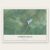 Timber Hills, Pennsylvania map print, the full design