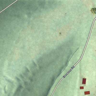 Second close-up of the map of Timblin, Pennsylvania print showing more streets and buildings