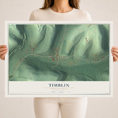 Map of Timblin, Pennsylvania, 18 x 24 inch unframed archival matte print