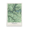 Map of Tionesta, Forest County, Pennsylvania, 12 x 18 inch unframed archival matte print