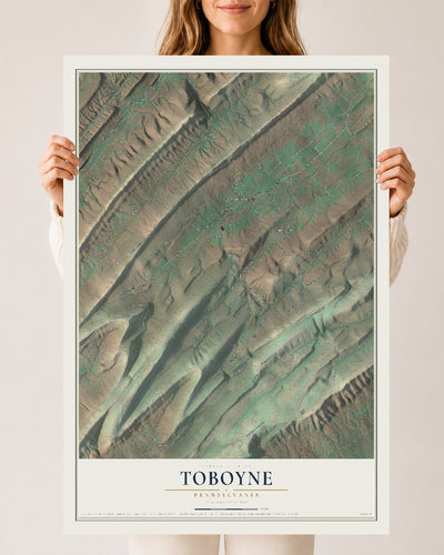 Map of Toboyne, Pennsylvania, 24 x 36 inch unframed archival matte print