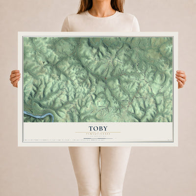 Map of Toby, Pennsylvania, 24 x 36 inch unframed archival matte print