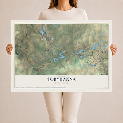 Map of Tobyhanna, Pennsylvania, 24 x 36 inch unframed archival matte print