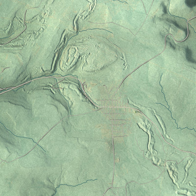 Second close-up of the map of Todd, Huntingdon County, Pennsylvania print showing more streets and buildings