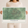 Map of Towamencin, Pennsylvania, 12 x 18 inch unframed archival matte print