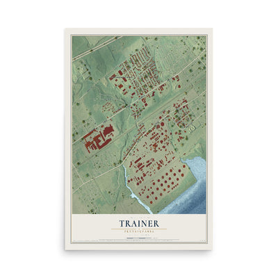 Map of Trainer, Pennsylvania, 12 x 18 inch unframed archival matte print
