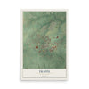 Map of Trappe, Pennsylvania, 12 x 18 inch unframed archival matte print