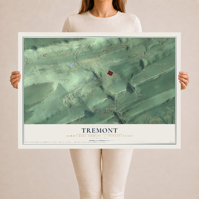 Map of Tremont, Schuylkill County, Pennsylvania, 24 x 36 inch unframed archival matte print