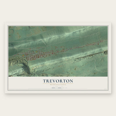 Trevorton, Pennsylvania map print, the full design