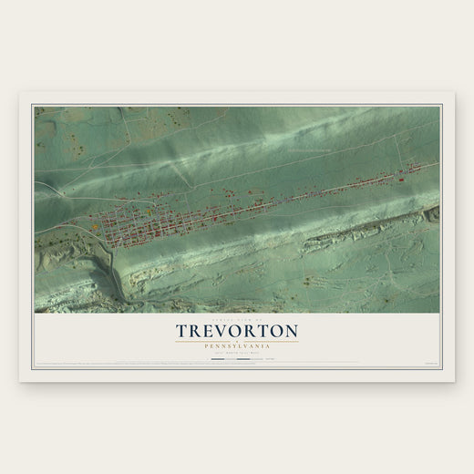 Trevorton, Pennsylvania map print, the full design