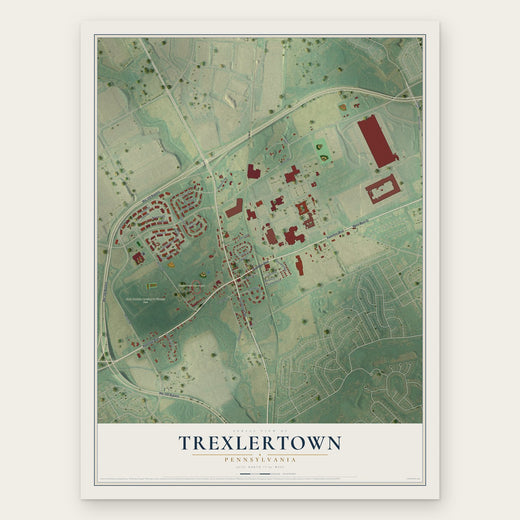 Trexlertown, Pennsylvania map print, the full design