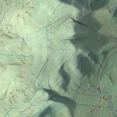Close-up of the map of Troy, Bradford County, Pennsylvania print showing street and building detail