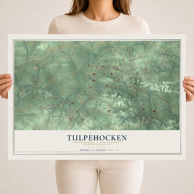 Map of Tulpehocken, Pennsylvania, 18 x 24 inch unframed archival matte print