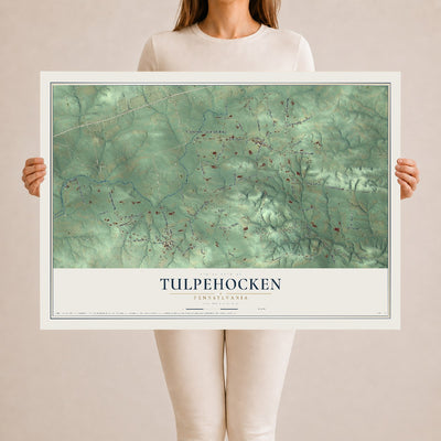 Map of Tulpehocken, Pennsylvania, 24 x 36 inch unframed archival matte print