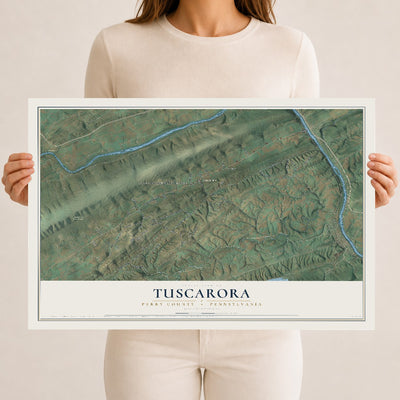 Map of Tuscarora, Perry County, Pennsylvania, 12 x 18 inch unframed archival matte print