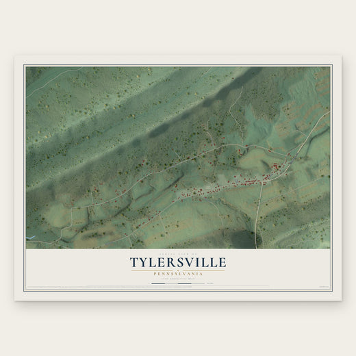 Tylersville, Pennsylvania map print, the full design