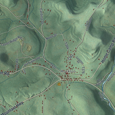 Close-up of the map of Union, Clearfield County, Pennsylvania print showing street and building detail