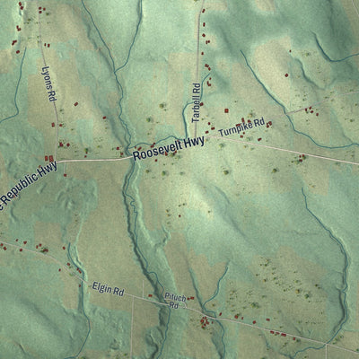 Second close-up of the map of Union, Erie County, Pennsylvania print showing more streets and buildings