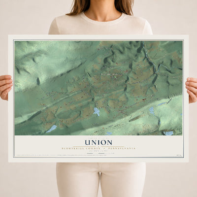 Map of Union, Schuylkill County, Pennsylvania, 18 x 24 inch unframed archival matte print