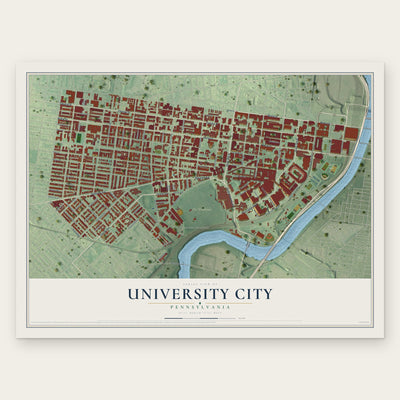 University City, Pennsylvania map print, the full design