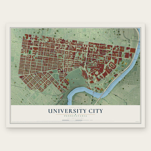 University City, Pennsylvania map print, the full design