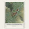 University of Pittsburgh Bradford, Pennsylvania map print, the full design