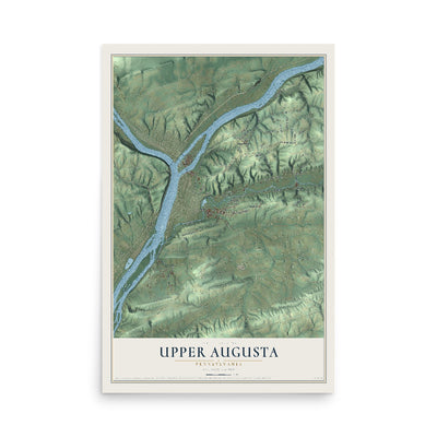 Map of Upper Augusta, Pennsylvania, 12 x 18 inch unframed archival matte print