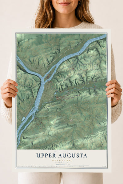 Map of Upper Augusta, Pennsylvania, 18 x 24 inch unframed archival matte print