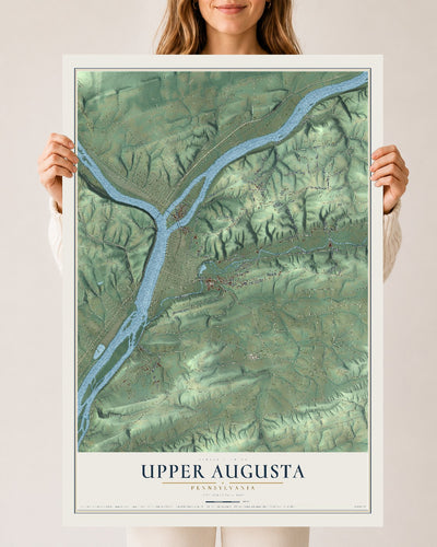 Map of Upper Augusta, Pennsylvania, 24 x 36 inch unframed archival matte print