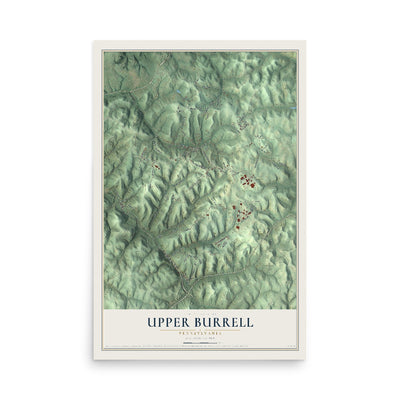 Map of Upper Burrell, Pennsylvania, 12 x 18 inch unframed archival matte print