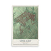 Map of Upper Darby, Pennsylvania, 12 x 18 inch unframed archival matte print