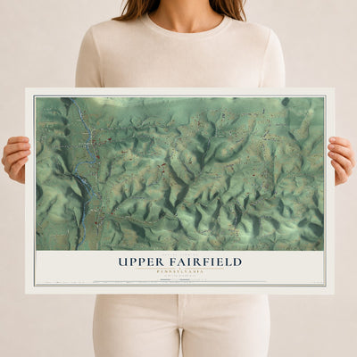 Map of Upper Fairfield, Pennsylvania, 12 x 18 inch unframed archival matte print