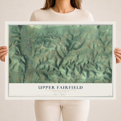 Map of Upper Fairfield, Pennsylvania, 18 x 24 inch unframed archival matte print