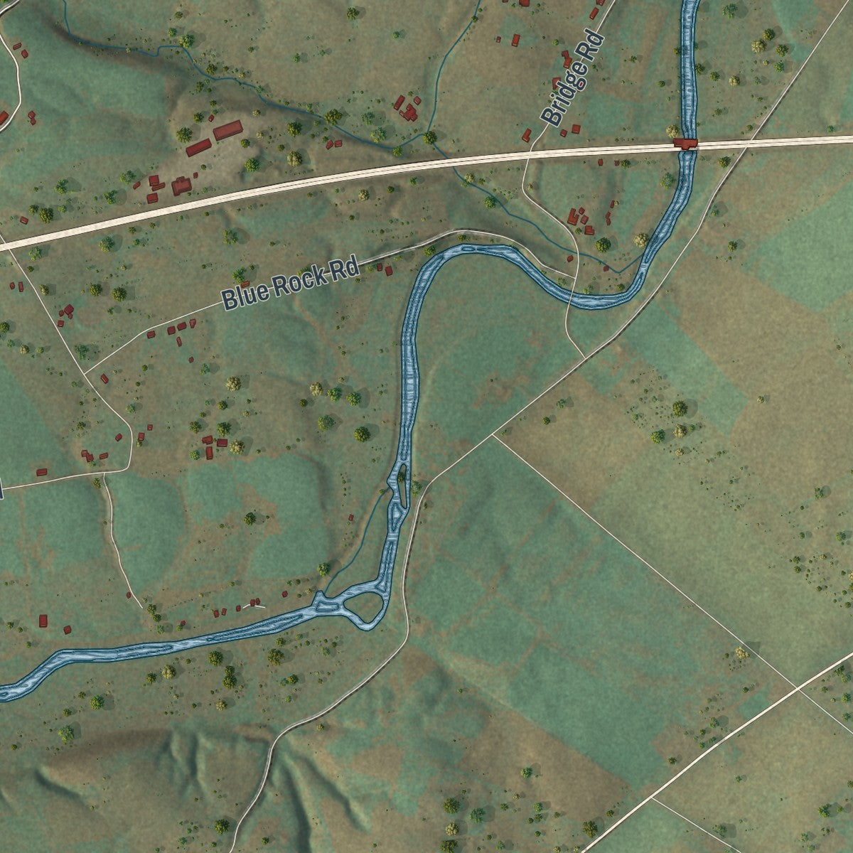 Second close-up of the map of Upper Frankford, Pennsylvania print showing more streets and buildings