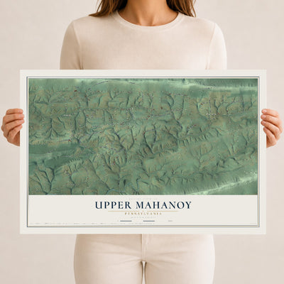 Map of Upper Mahanoy, Pennsylvania, 12 x 18 inch unframed archival matte print