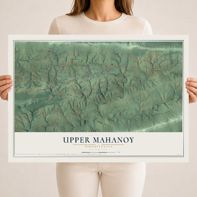 Map of Upper Mahanoy, Pennsylvania, 18 x 24 inch unframed archival matte print